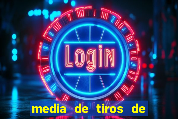 media de tiros de meta por jogo